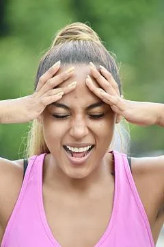 Girl Memory Problems Stock Photos