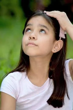 A Girl Memory Problems Foto stock