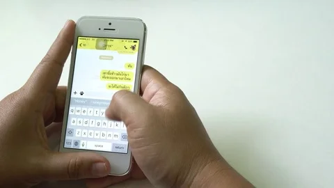 Girl on mobile phone comes in social networks Stock Footage 70186053