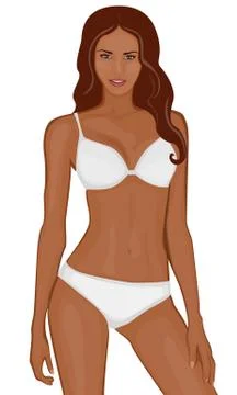 The girl model Stock Illustration