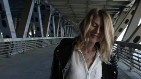 Girl model posing at the camera. Stock Footage 60989708