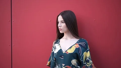 Girl model posing Stock Footage 110608254