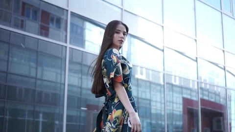 Girl model posing Stock Footage 110608288