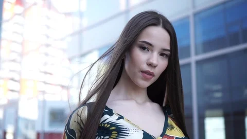 Girl model posing Video stock 110608322