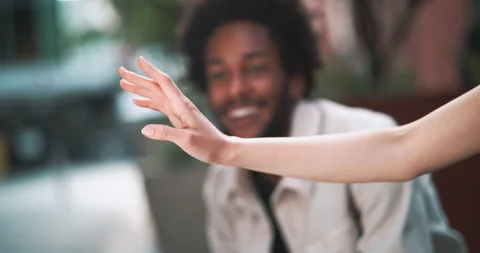 A girl moving her hand while using the virtual reality Stock Footage 201673536