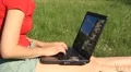 Girl with notebook and credit card HD Footage