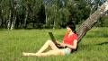 Girl with notebook HD Footage