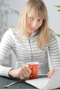 Girl with notebook Stock Photos
