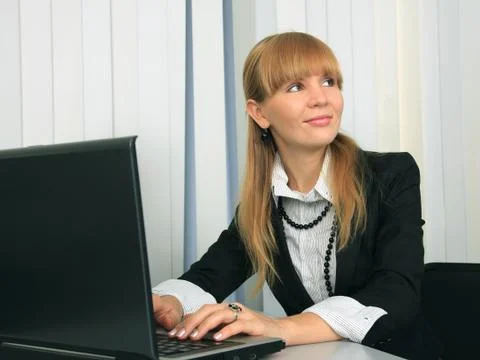 Girl with a notebook Stock Photos