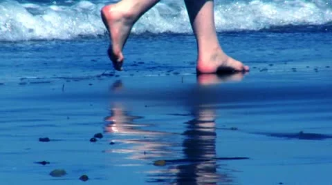 Girl by the ocean Stock Footage 10732771