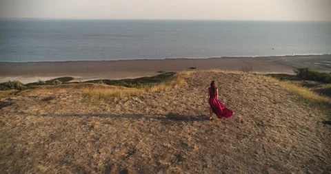 Girl on the ocean Stock Footage 132206483