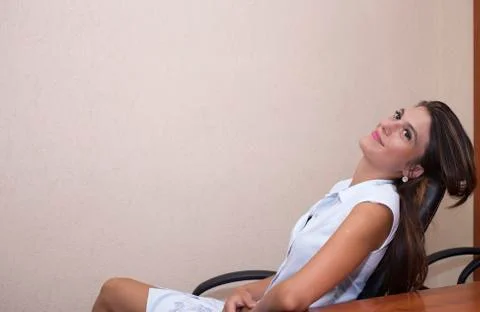 Girl at the office. Stock Photos