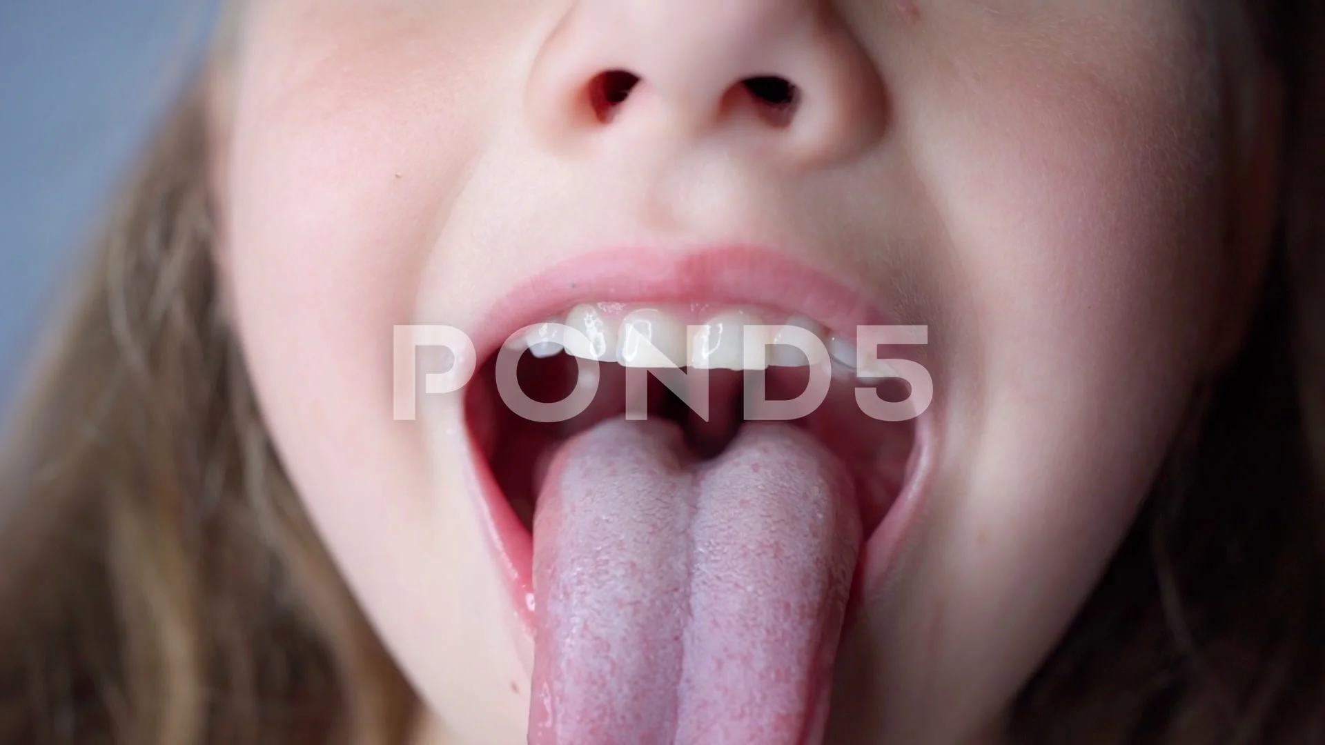girl long tongue