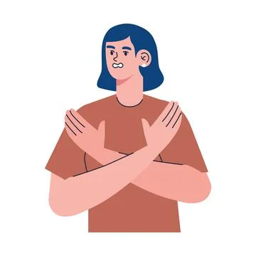 Girl with panic Stock Illustration