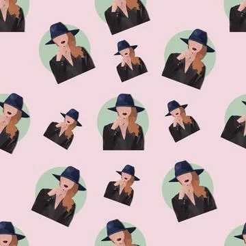 Girl pattern Stock Illustration