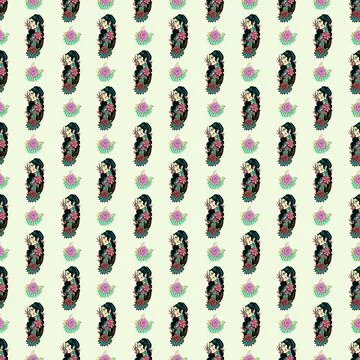 Girl pattern Stock Illustration