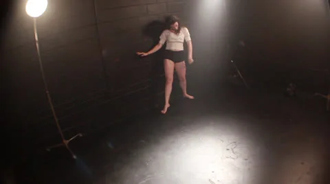 Girl performs the dance enthusiastically Stock Footage 22794529