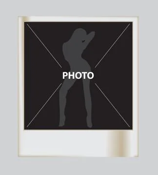 The girl in the photo Stock Illustration