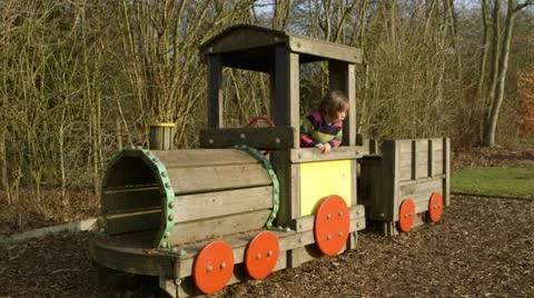 big wooden train