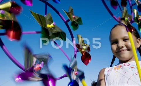 Girl playing Stock Photos