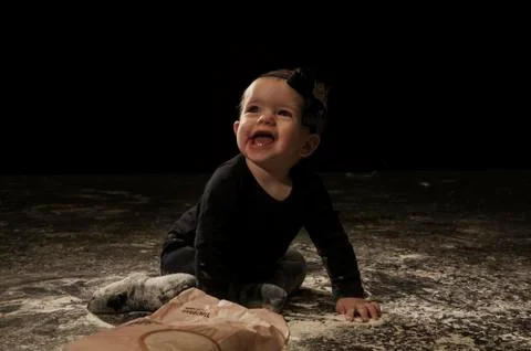 Girl playing in studio Stock Photos