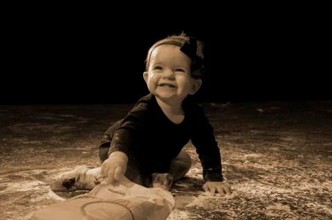 Girl playing in studio Stock Photos