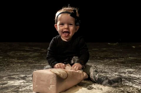 Girl playing in studio Stock Photos