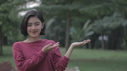 Girl Pointing Finger Stock Footage 108648397