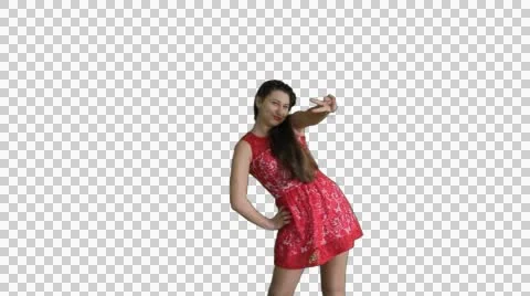 A girl poses for the camera Stock Footage 51575689