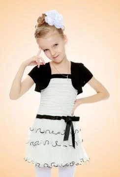 Girl poses for the camera Stock Photos