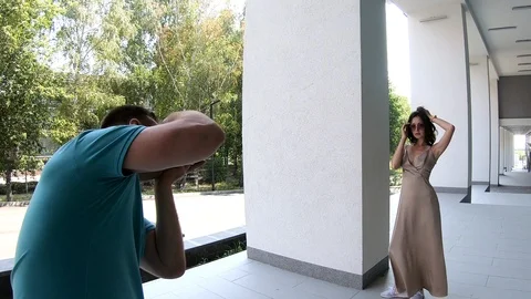 Girl posing for the camera Stock Footage 114430505