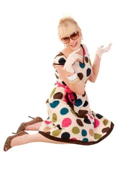 Girl posing to the camera Stock Photos