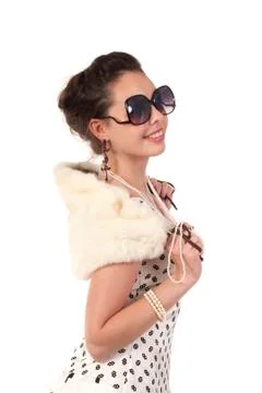 Girl posing to the camera Stock Photos