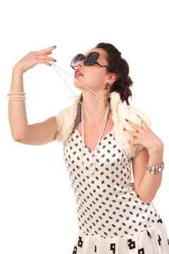 Girl posing to the camera Stock Photos