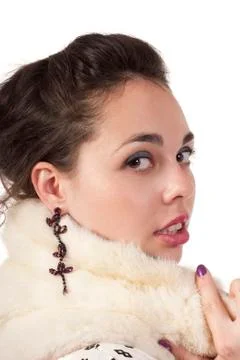 Girl posing to the camera Stock Photos