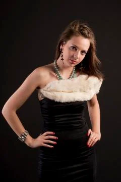 Girl posing to the camera Stock Photos
