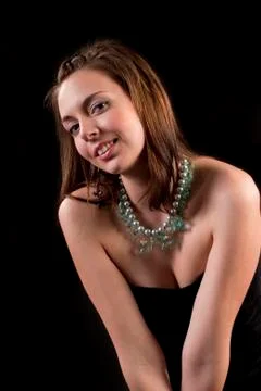 Girl posing to the camera Stock Photos