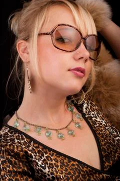 Girl posing to the camera Stock Photos