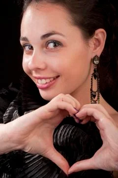 Girl posing to the camera Stock Photos