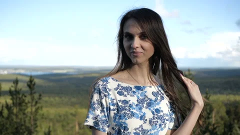 Girl posing in the forest Video stock 95310080