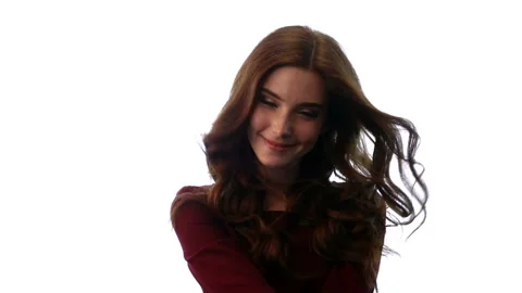 Girl posing in front of camera 스톡 동영상 93347177