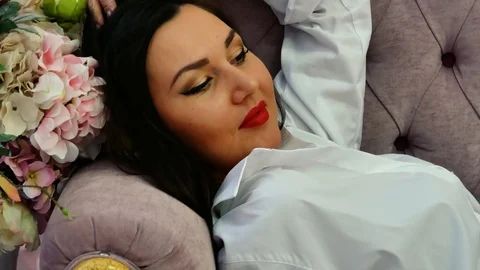 Girl posing in front of the camera. Stock Footage 104092807