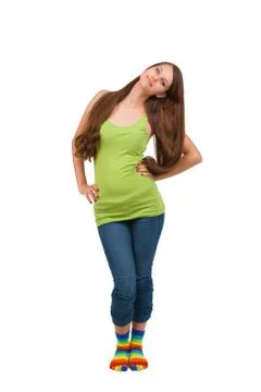 Girl posing in the studio Stock Photos