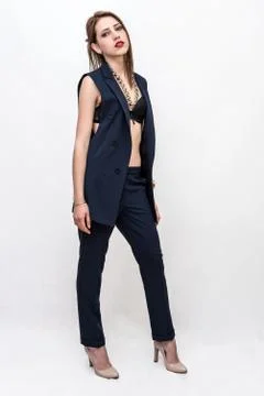 Girl posing in the studio Foto stock