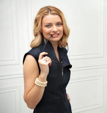 Girl posing in studio Stock Photos