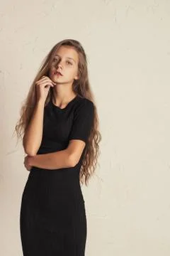 Girl posing at Studio 库存照片