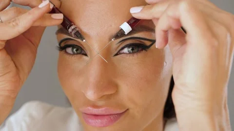 Girl posing in studio with props Stock Footage 136951278