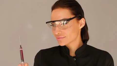 Girl posing in studio with props Stock Footage 137038001