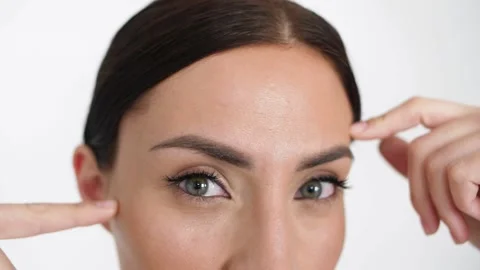 Girl posing in studio with props Stock Footage 137358922