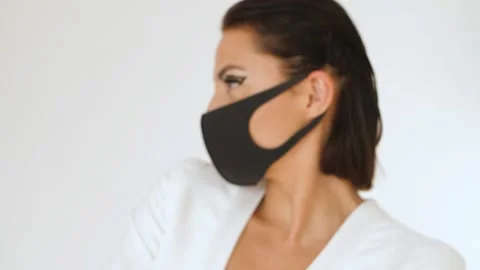 Girl posing in studio with props Stock Footage 137632554